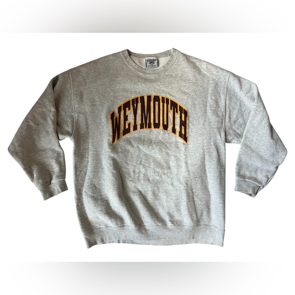 VINTAGE LEE WEYMOUTH GREY CREWNECK SWEATSHIRT 2X